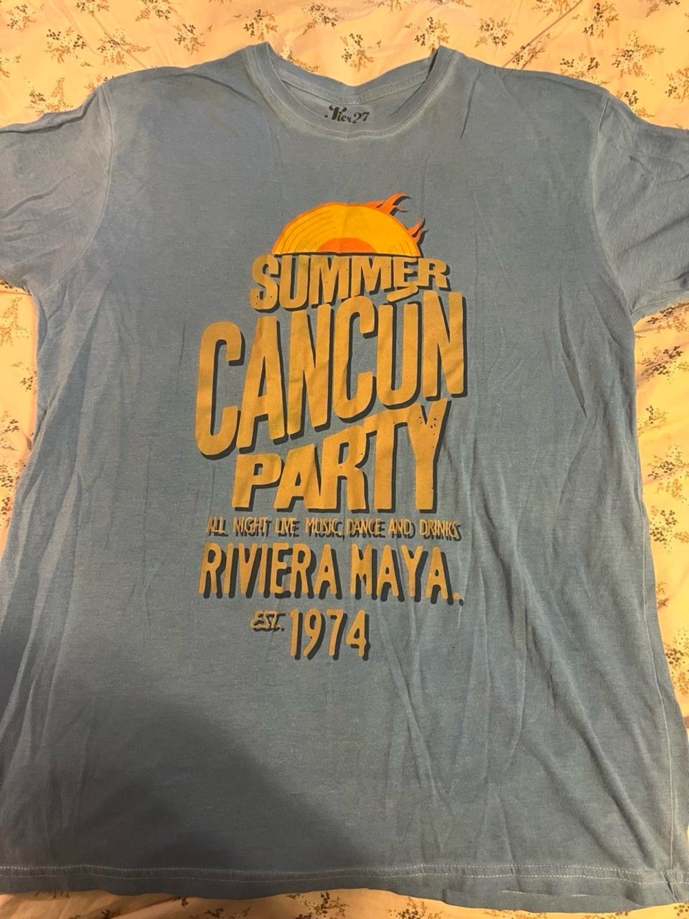 blue cancun party t shirt